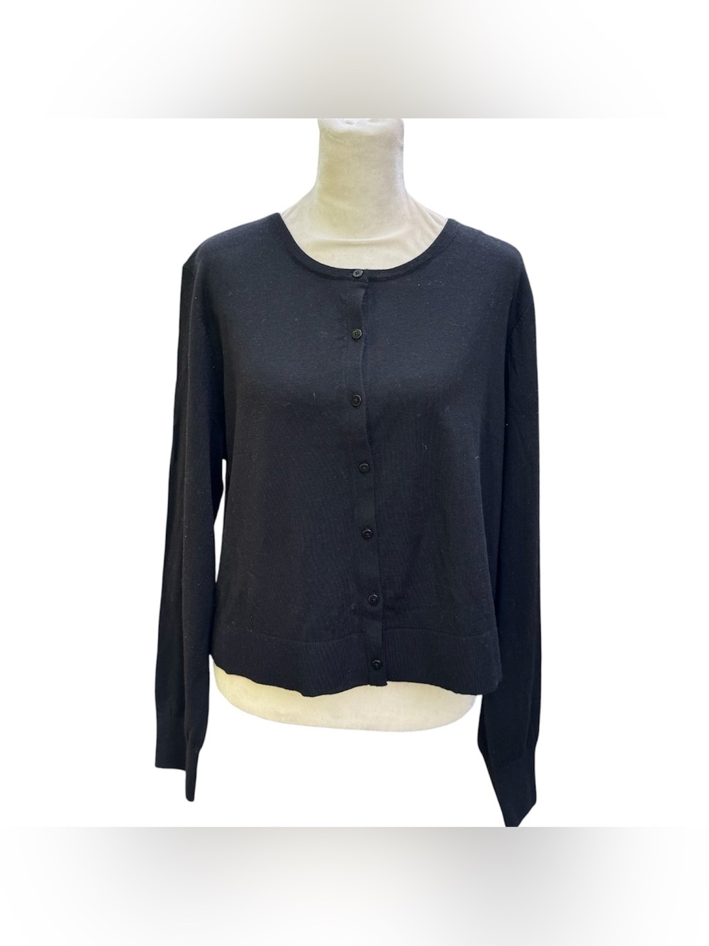 Ava & Viv Black Basic Staple Lightweight Cozy Plus Size Cardigan Sweater 2X NWT